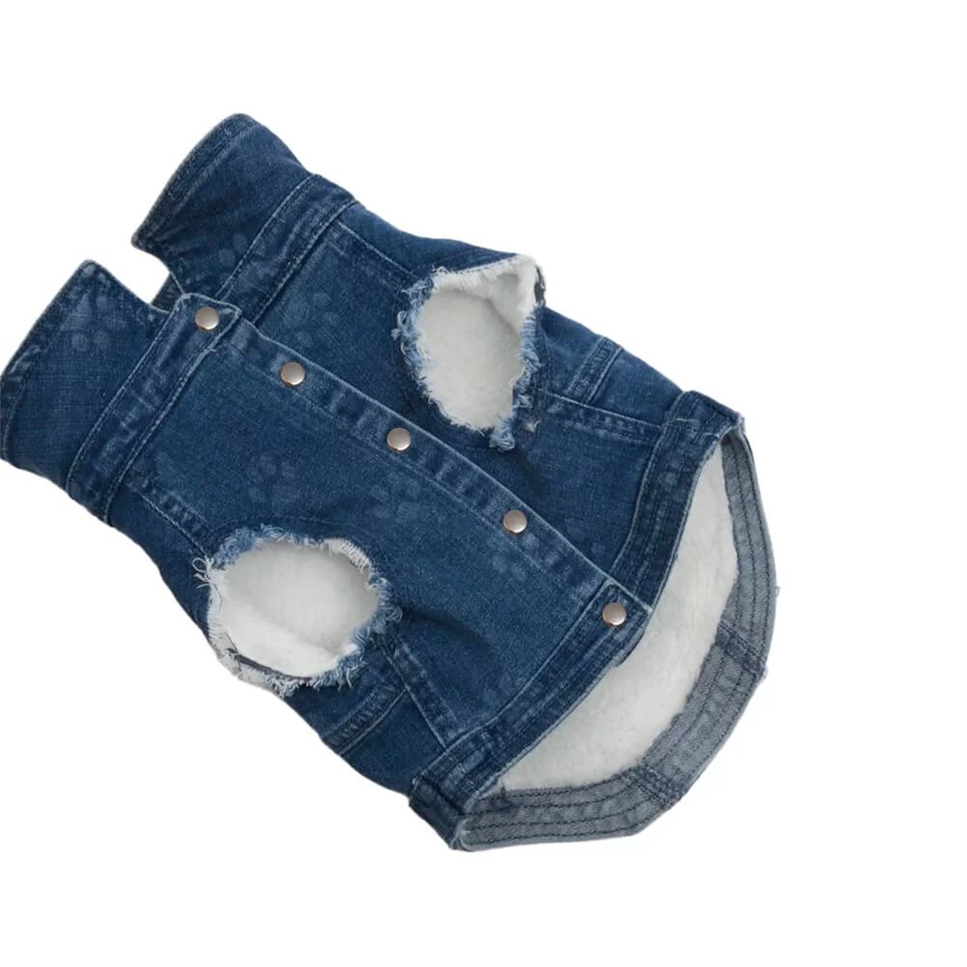 Pati Desenli Polarlı Köpek Ceketi