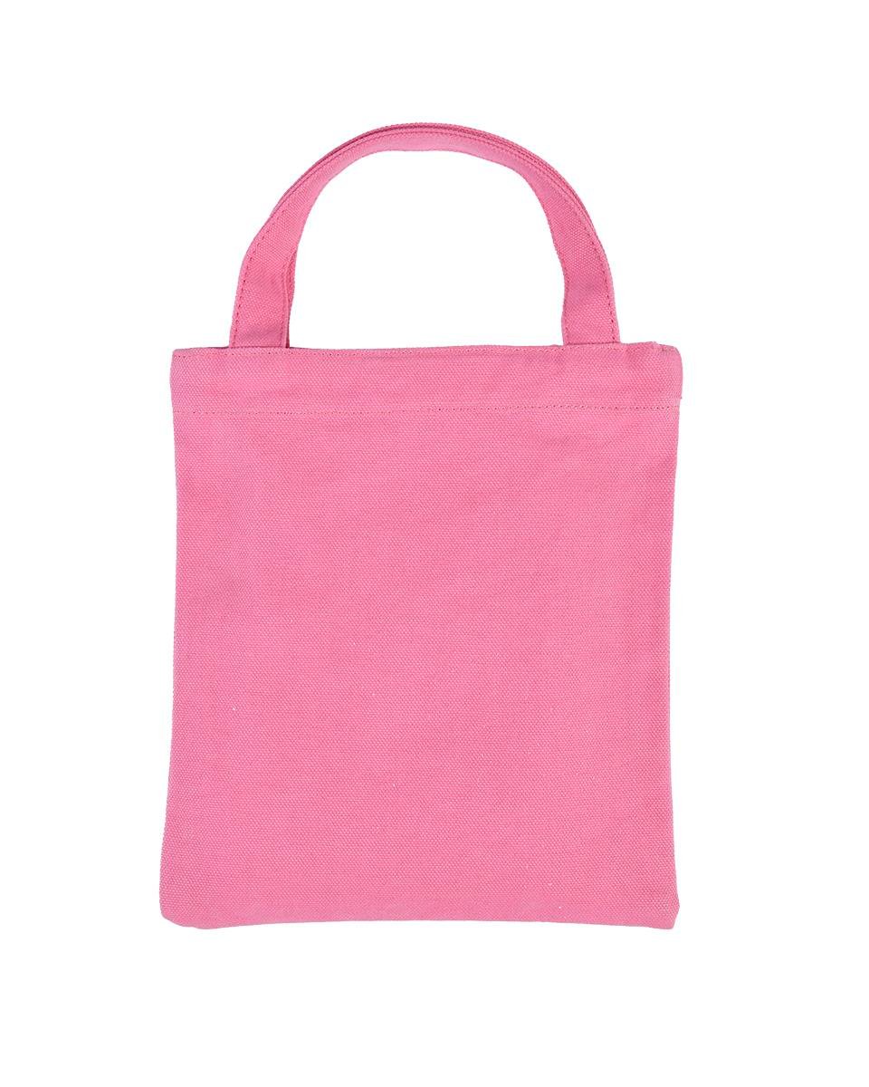 PEMBE AY BASKILI KİTAP ÇANTASI