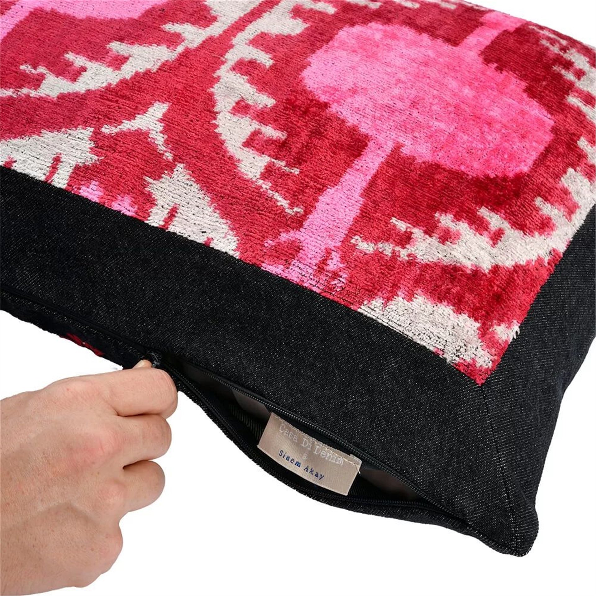 Pink Pomegranate Ikat Pillow