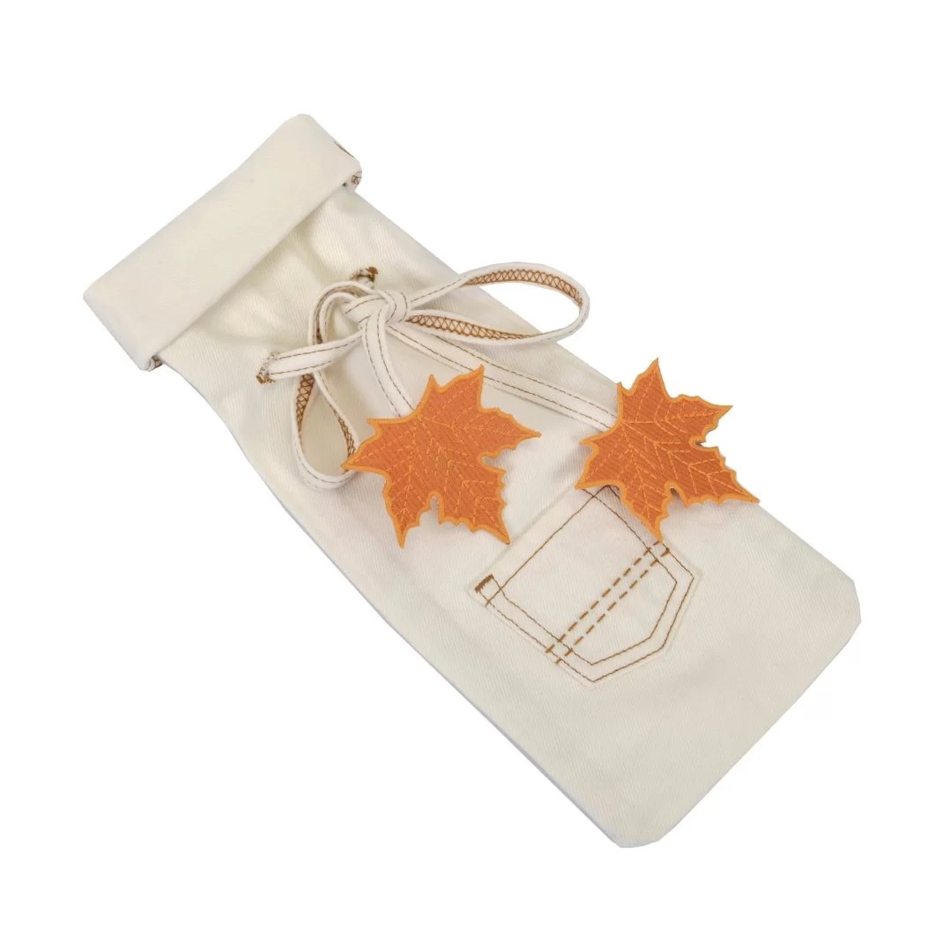 Sonbahar Temalı Beyaz Denim Şaraplık