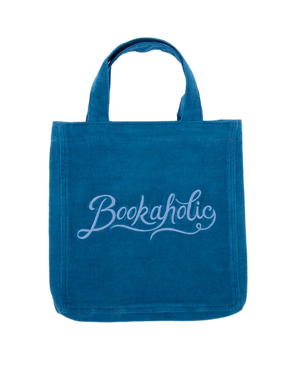 TURKUAZ KADİFE KİTAP ÇANTASI