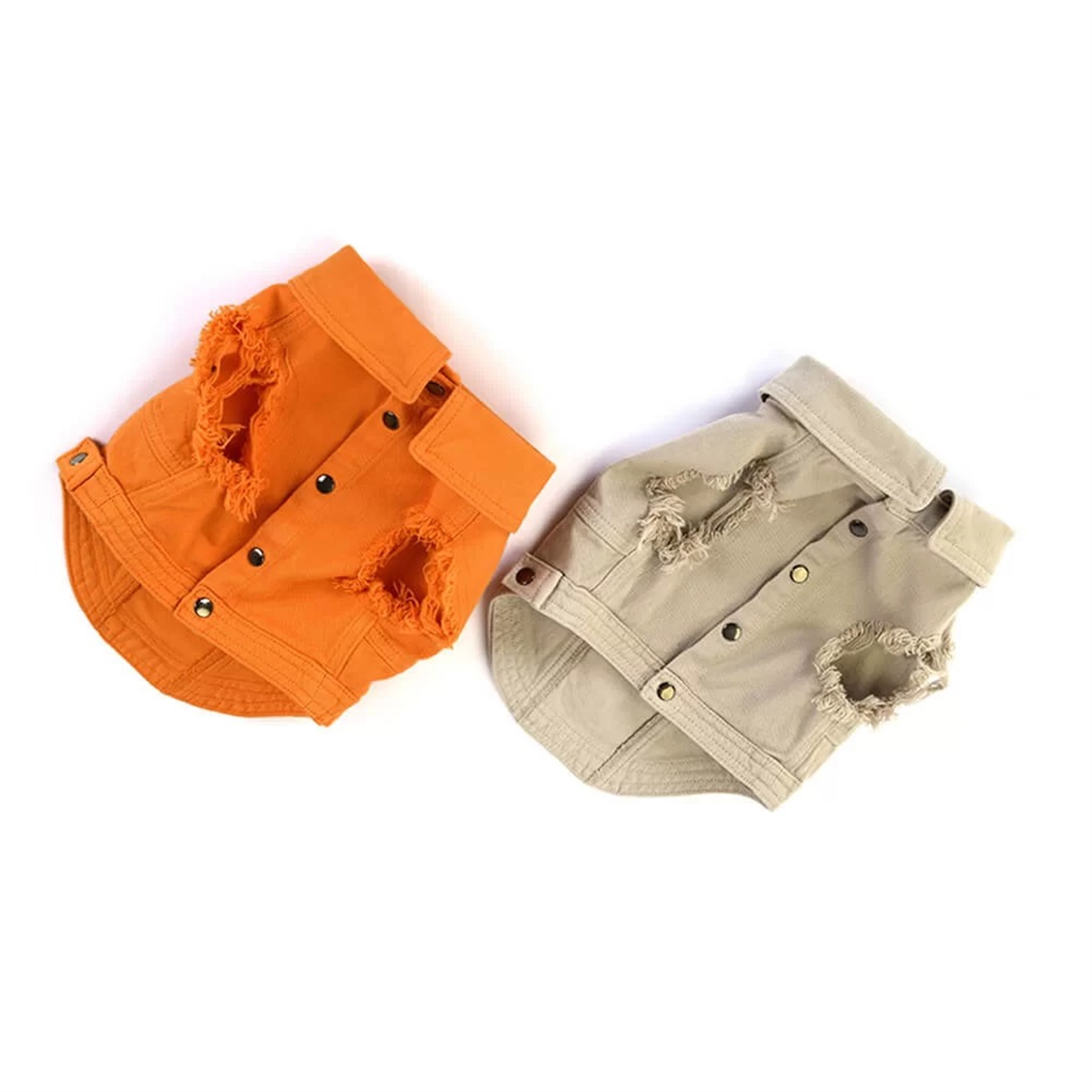 Turuncu Denim Köpek Ceketi