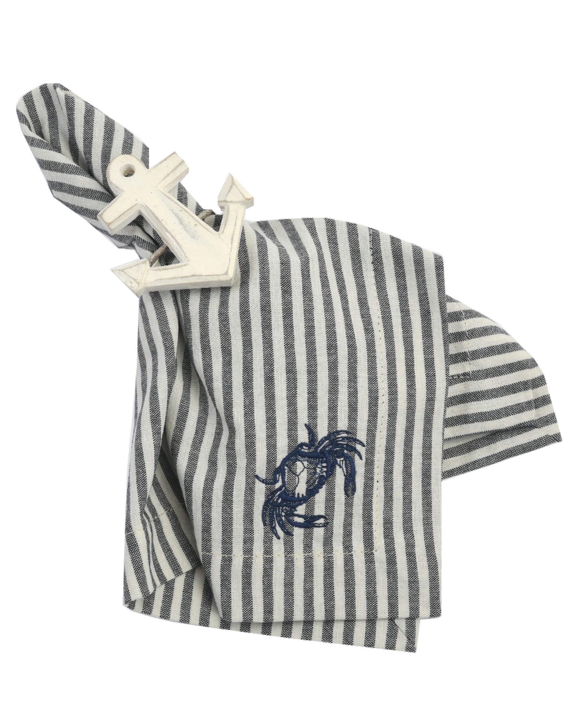 Crab embroidery napkin