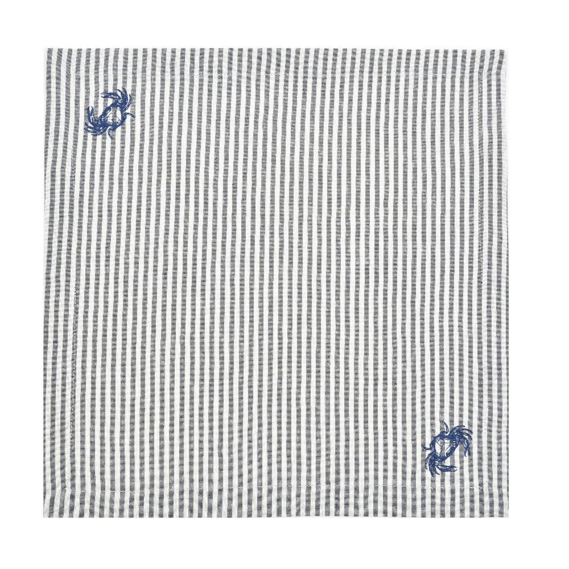 Crab embroidery napkin