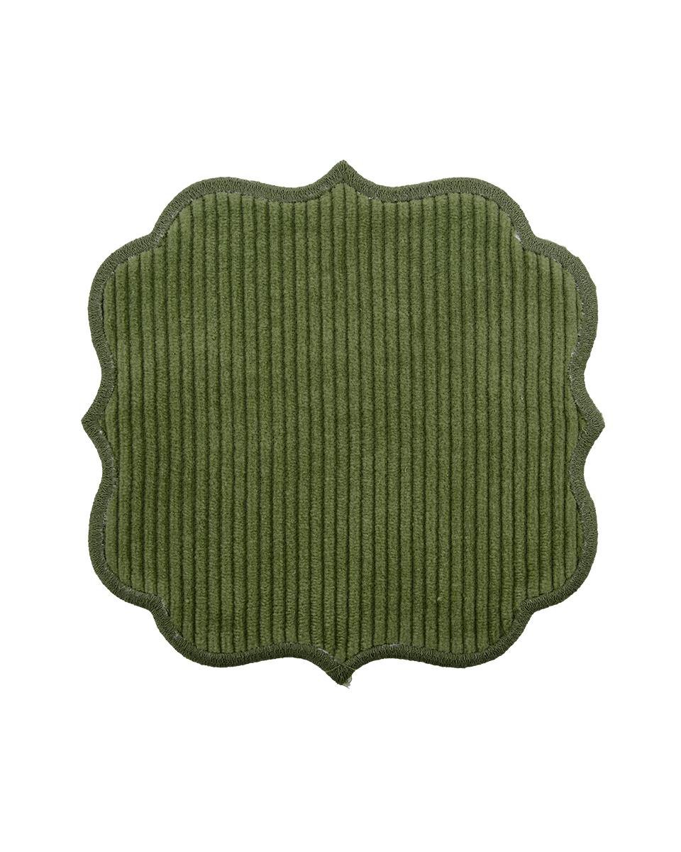 YEŞİL FİTİLLİ KADİFE BARDAK ALTLIĞI