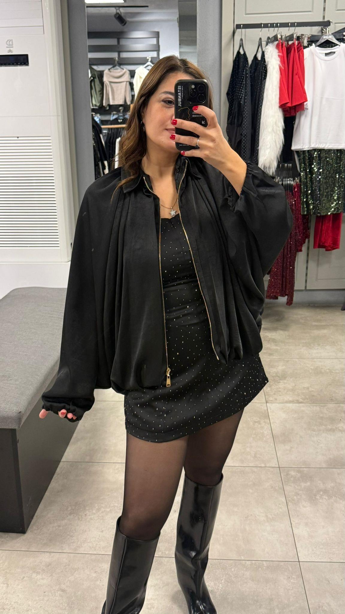 Saten Bomber Ceket
