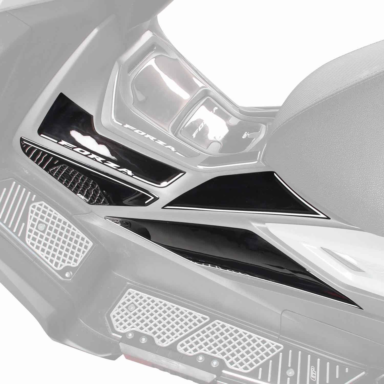 GP Kompozit Honda Forza 250 2018-2024 Uyumlu Yan Alt Ayak Pad Gri