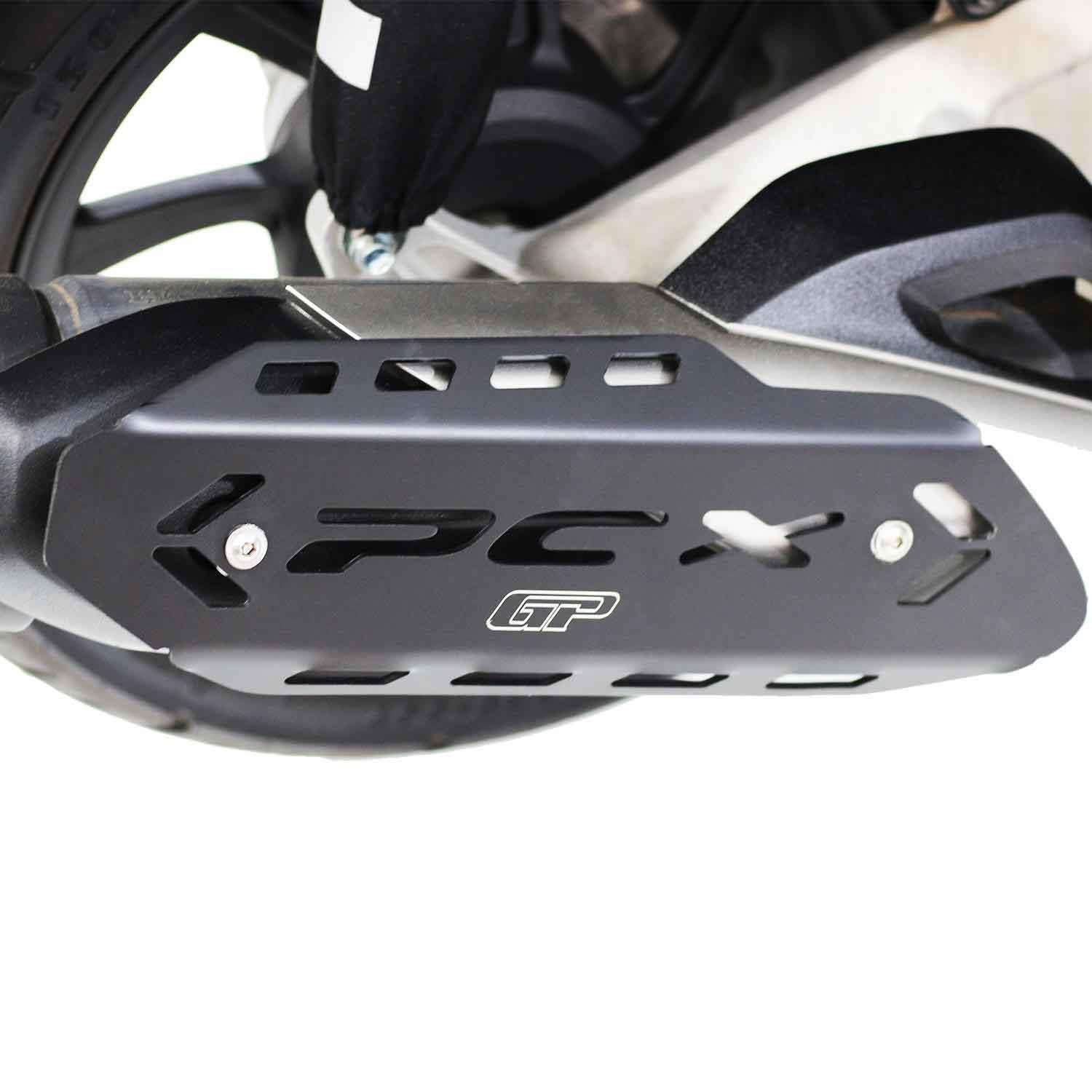 GP Kompozit Honda PCX 125 / 150 2018-2023 Uyumlu Egzoz Koruma Kapağı Siyah