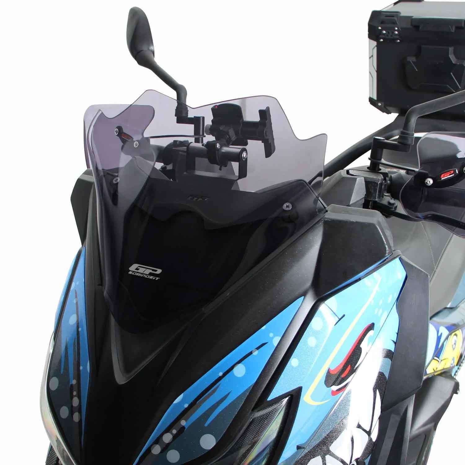 GP Kompozit Yamaha XMAX 250 / 400 2014-2017 Uyumlu Spor Ön Cam Siyah