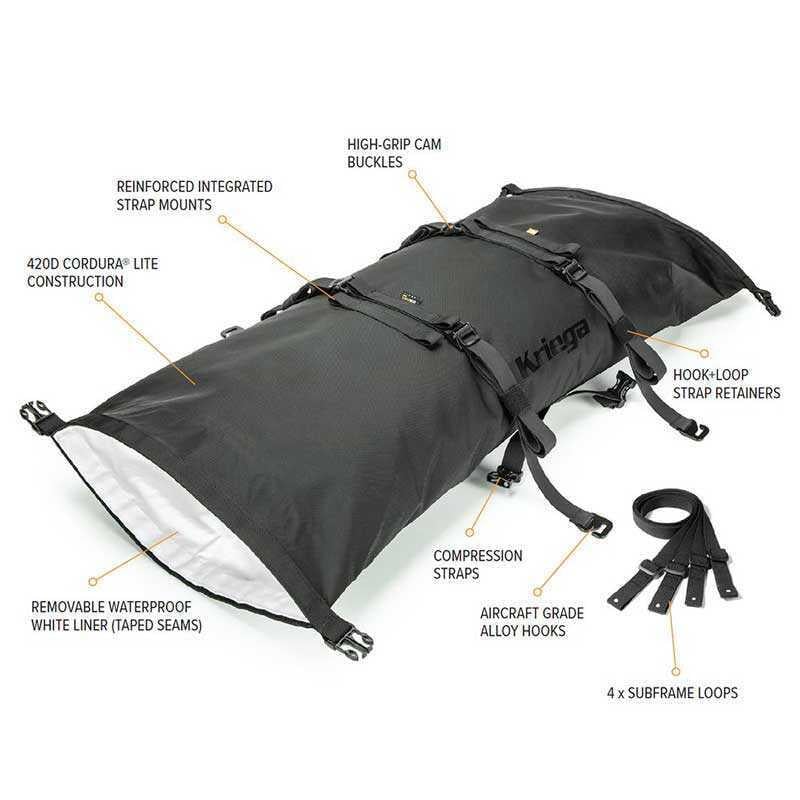 Kriega Krp40 Rollpack Motosiklet Çantası Neon Sarı