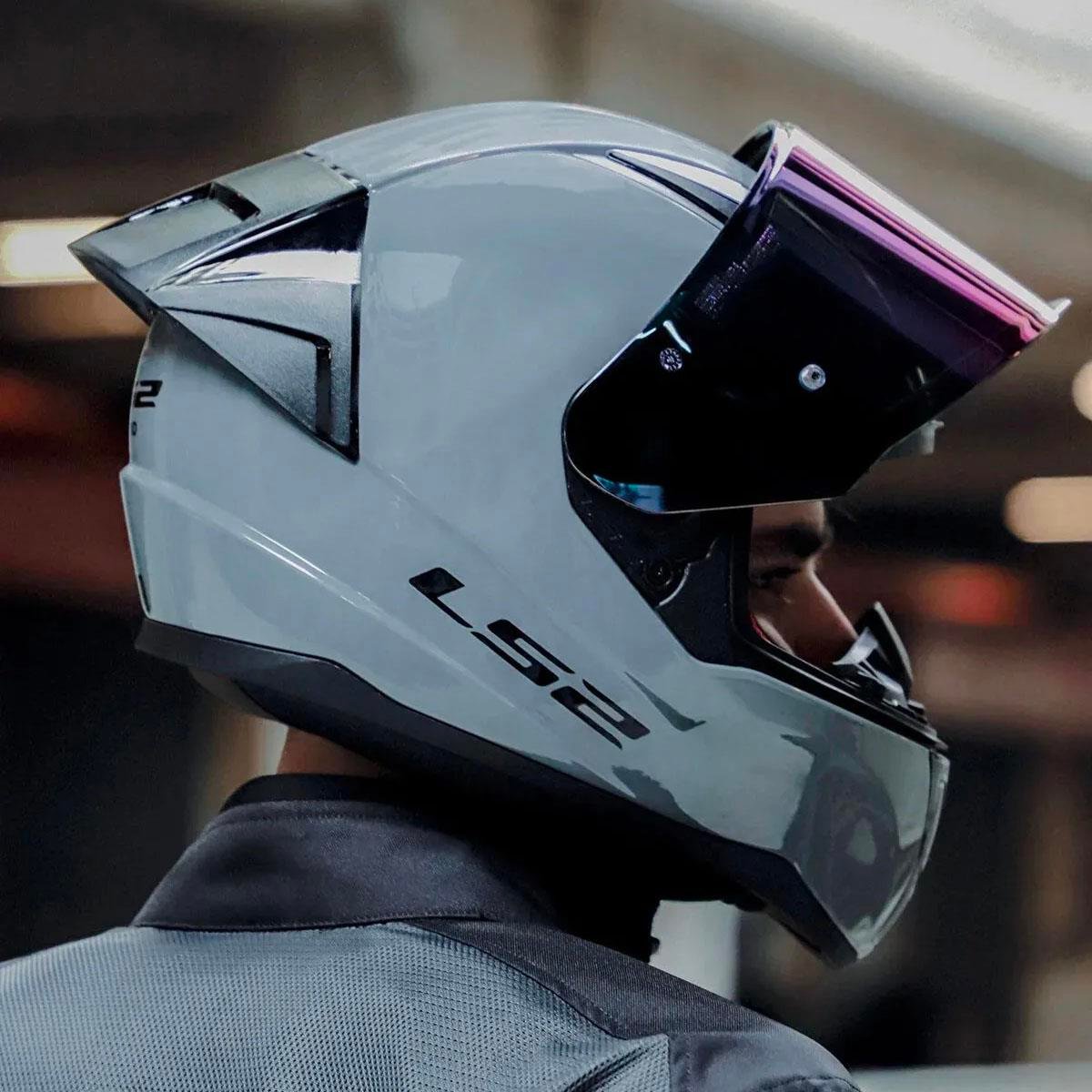 Ls2 Rapid 2 Race Full Face Motosiklet Kaskı Yarış Spoiler +  Şeffaf + Siyah Vizörlü