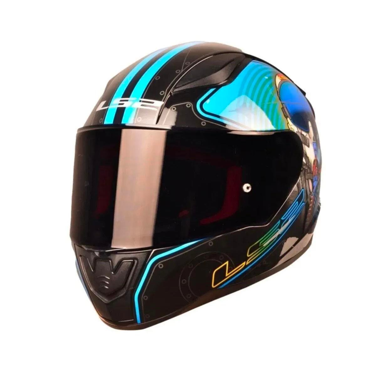 Ls2 Rapid Mach II Full Face Motosiklet Kaskı - Siyah Vizörlü