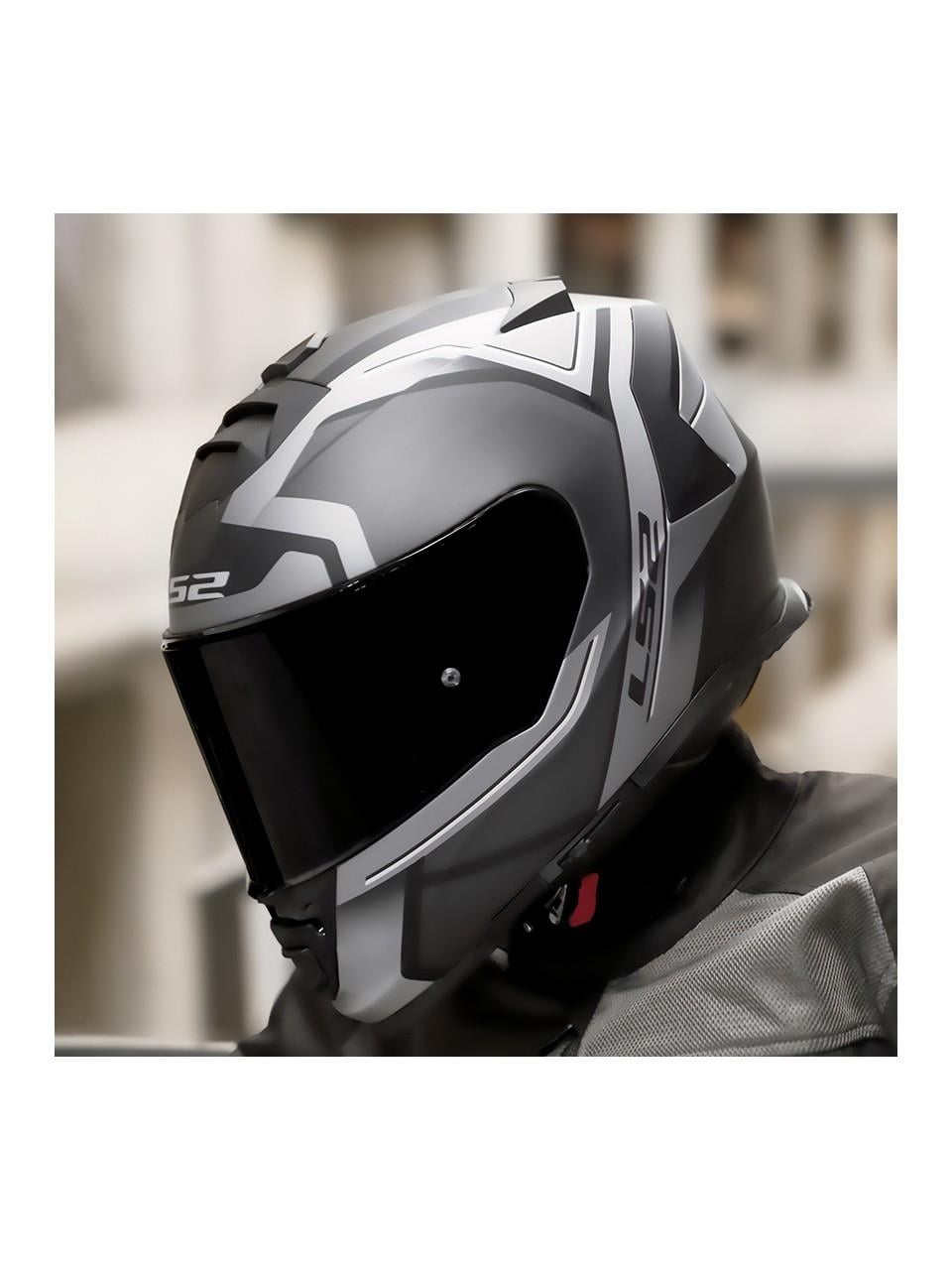 Ls2 Storm 2 Faster Full Face Motosiklet Kaskı Şeffaf + Siyah Vizörlü