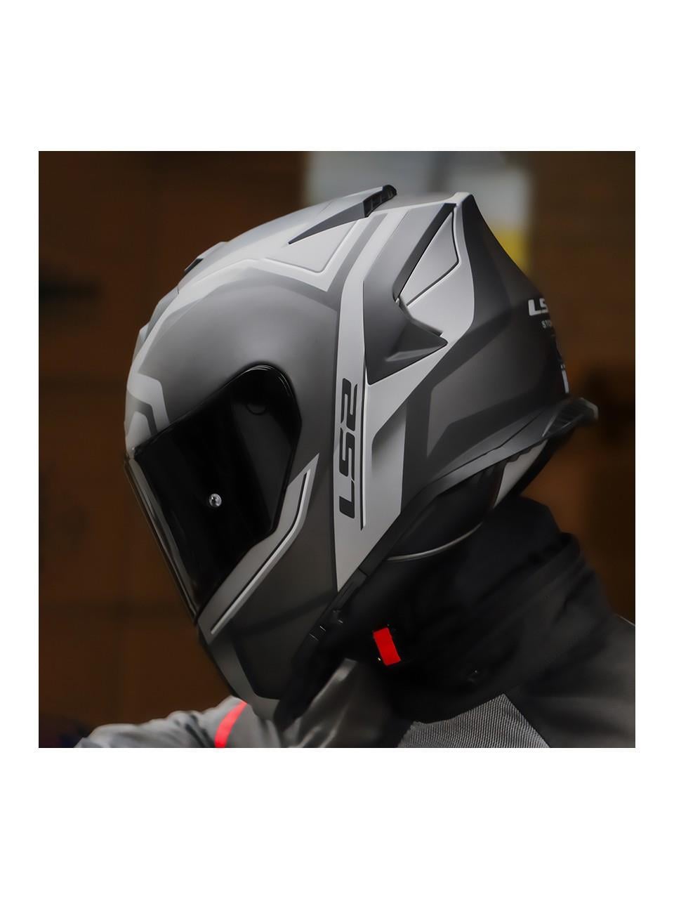 Ls2 Storm 2 Faster Full Face Motosiklet Kaskı Şeffaf + Siyah Vizörlü