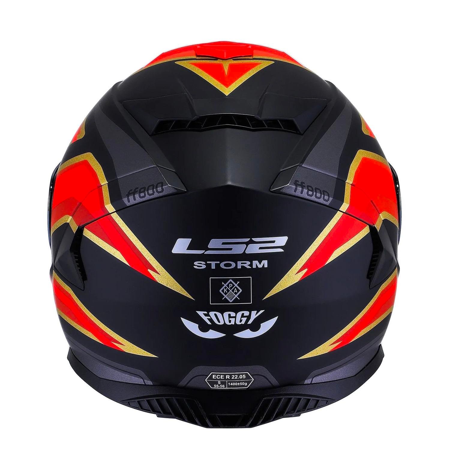 Ls2 Storm 2 Foggy Full Face Motosiklet Kaskı Şeffaf + Gökkuşağı Vizörlü