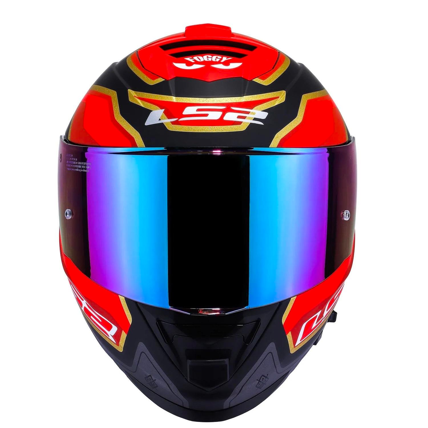 Ls2 Storm 2 Foggy Full Face Motosiklet Kaskı Şeffaf + Gökkuşağı Vizörlü