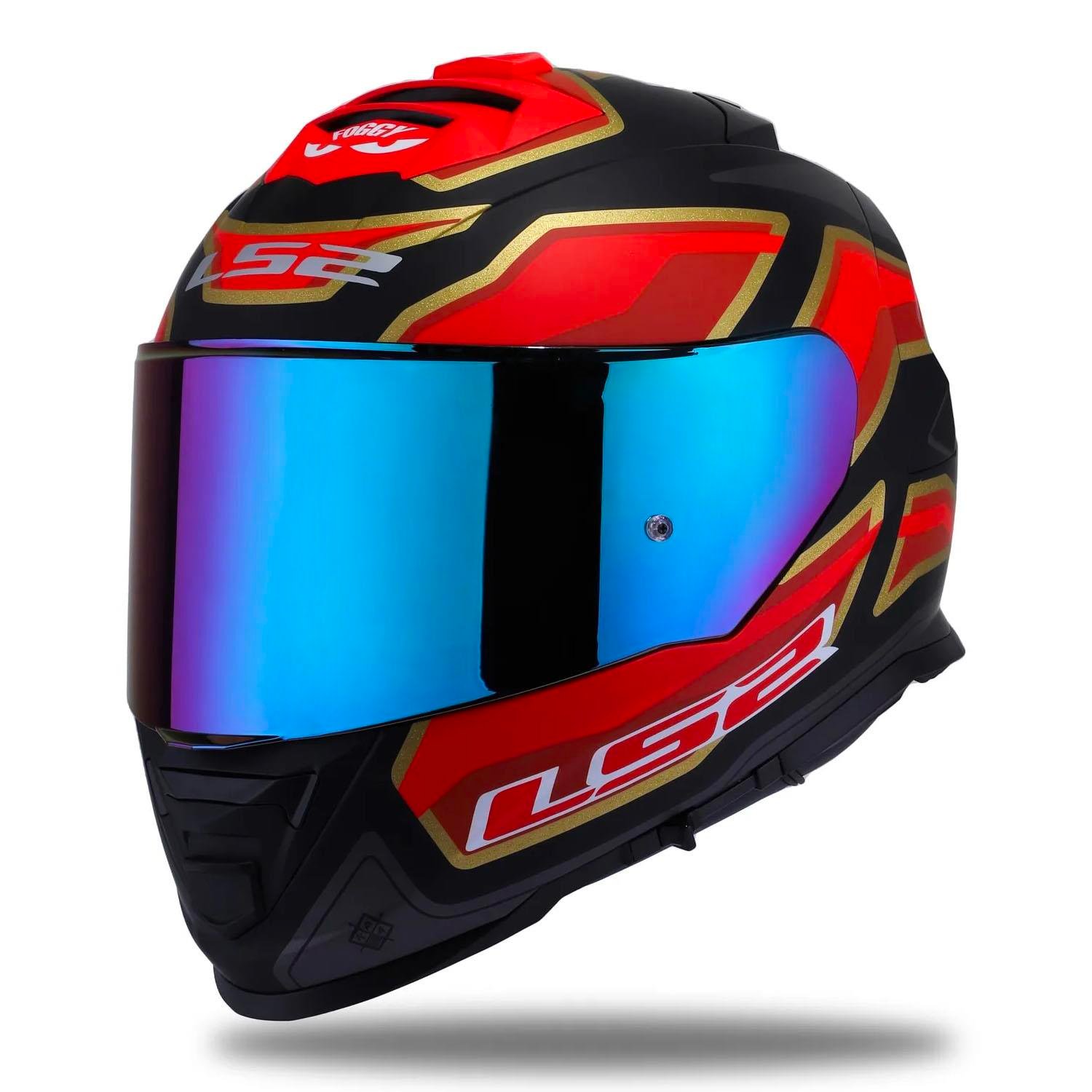 Ls2 Storm 2 Foggy Full Face Motosiklet Kaskı Şeffaf + Gökkuşağı Vizörlü
