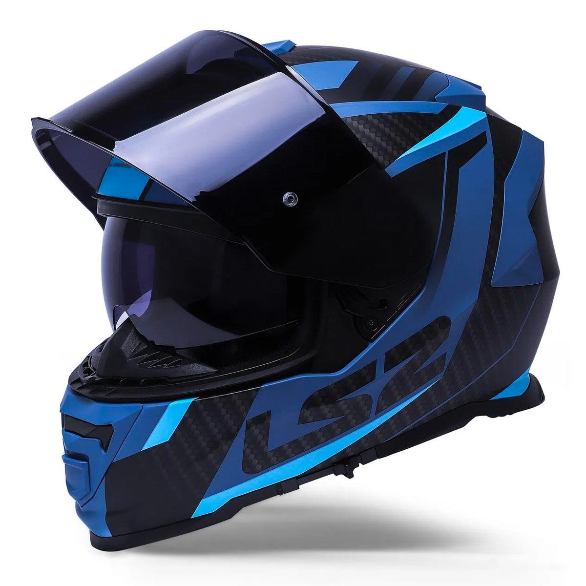 Ls2 Storm 2 Racer Full Face Motosiklet Kaskı Siyah Vizörlü