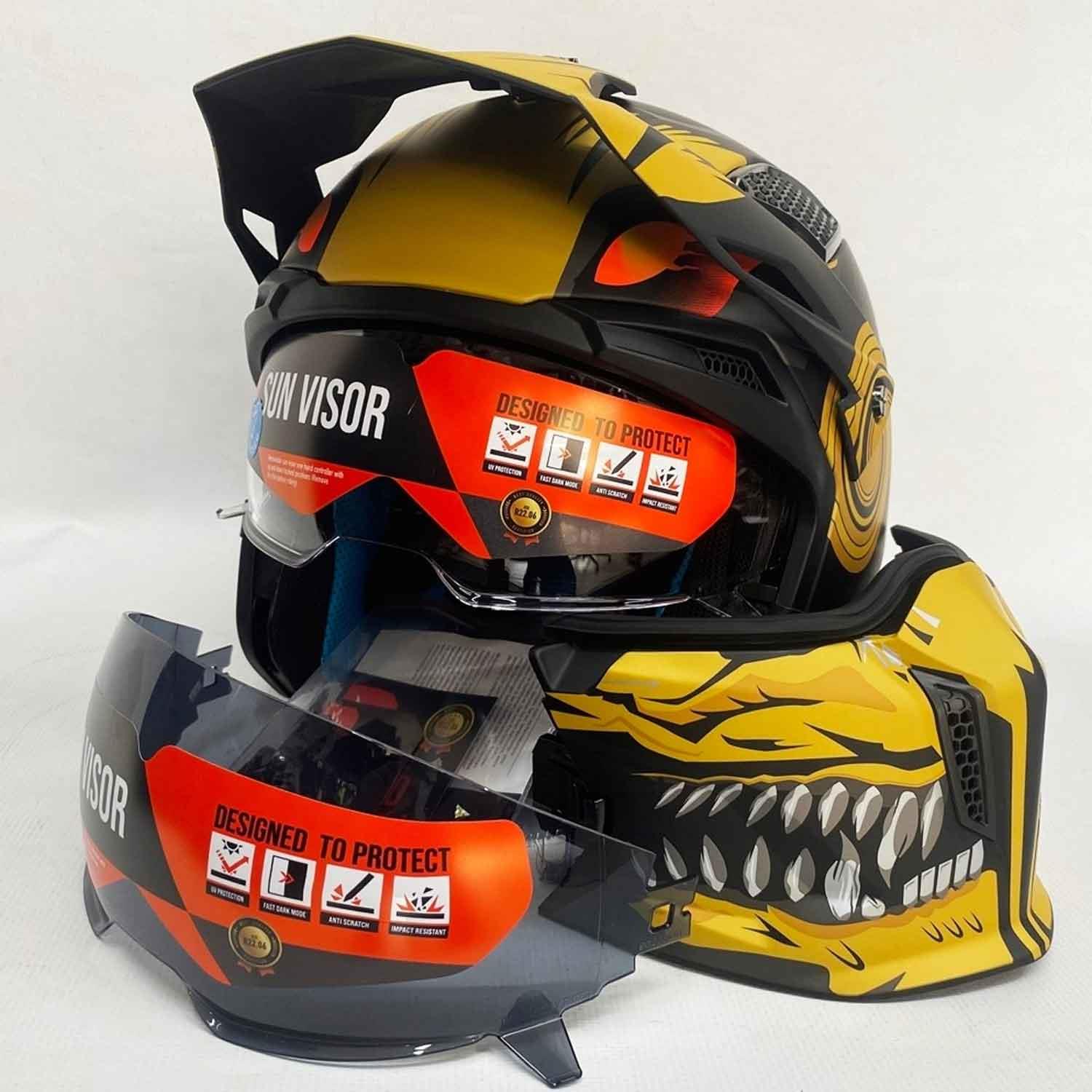 Mt Street Fighter Sv Aztec B3 Motosiklet Kaskı