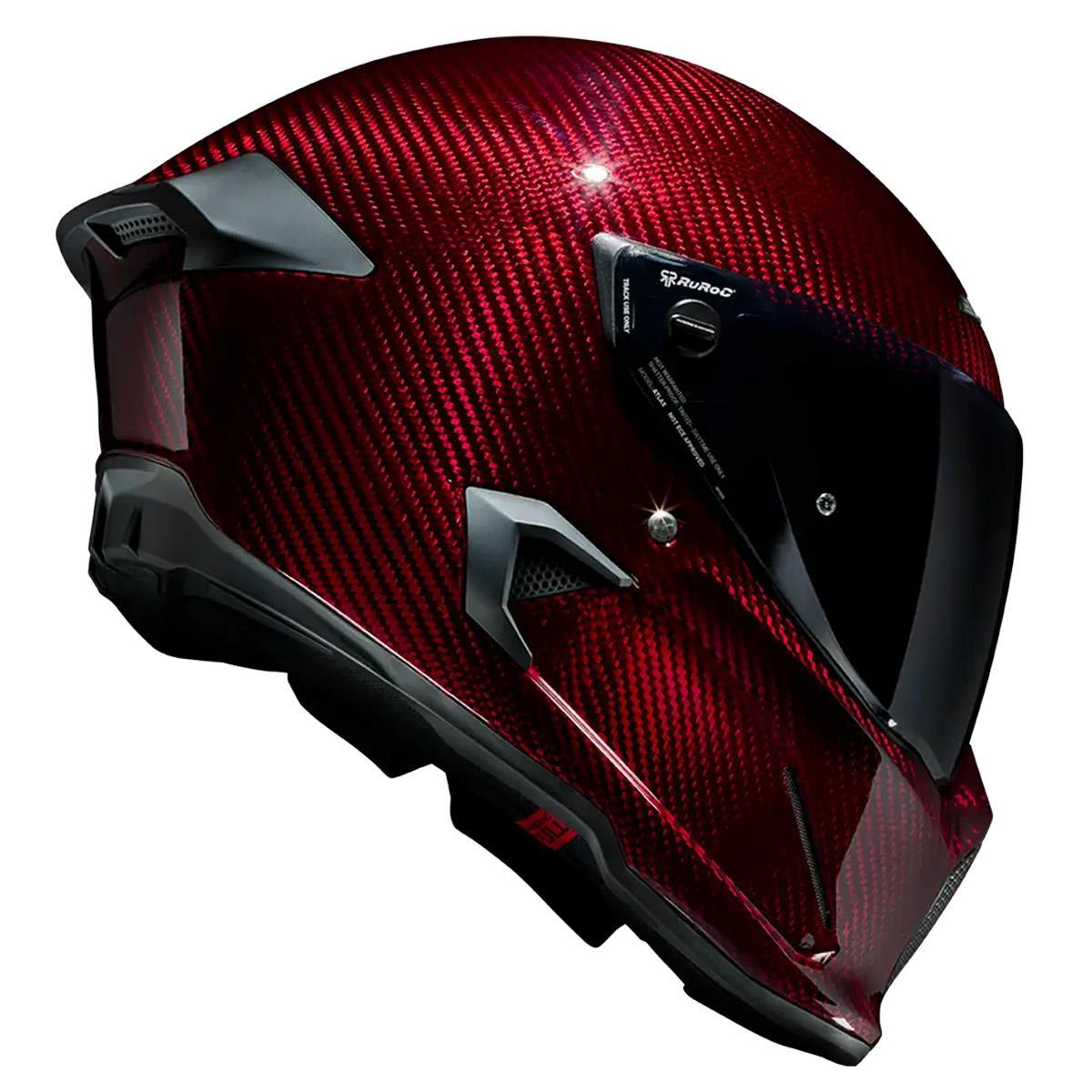 Ruroc ATLAS 4.0 Ruby Liquid Carbon Full Face Motosiklet Kaskı