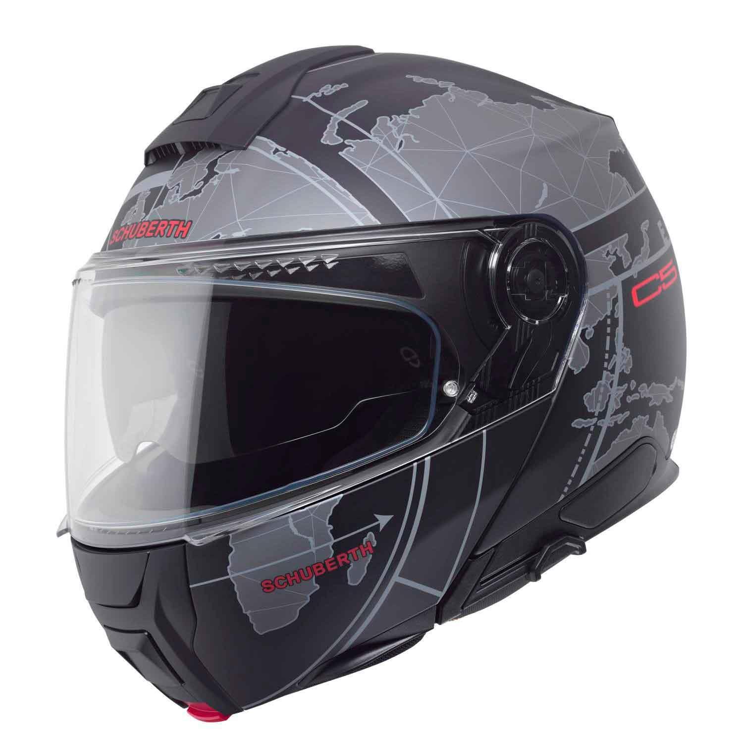  Schubert C5 Globe Black Çene Açılır Motosiklet Kask