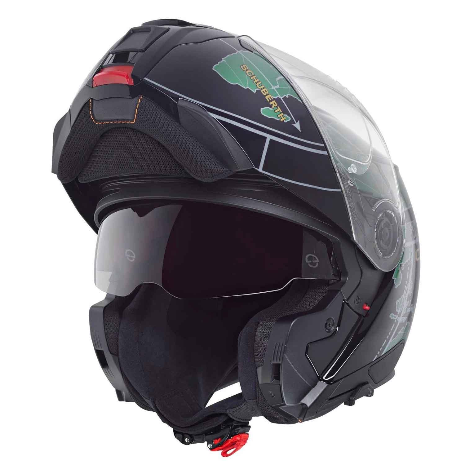  Schubert C5 Globe Green Çene Açılır Motosiklet Kask