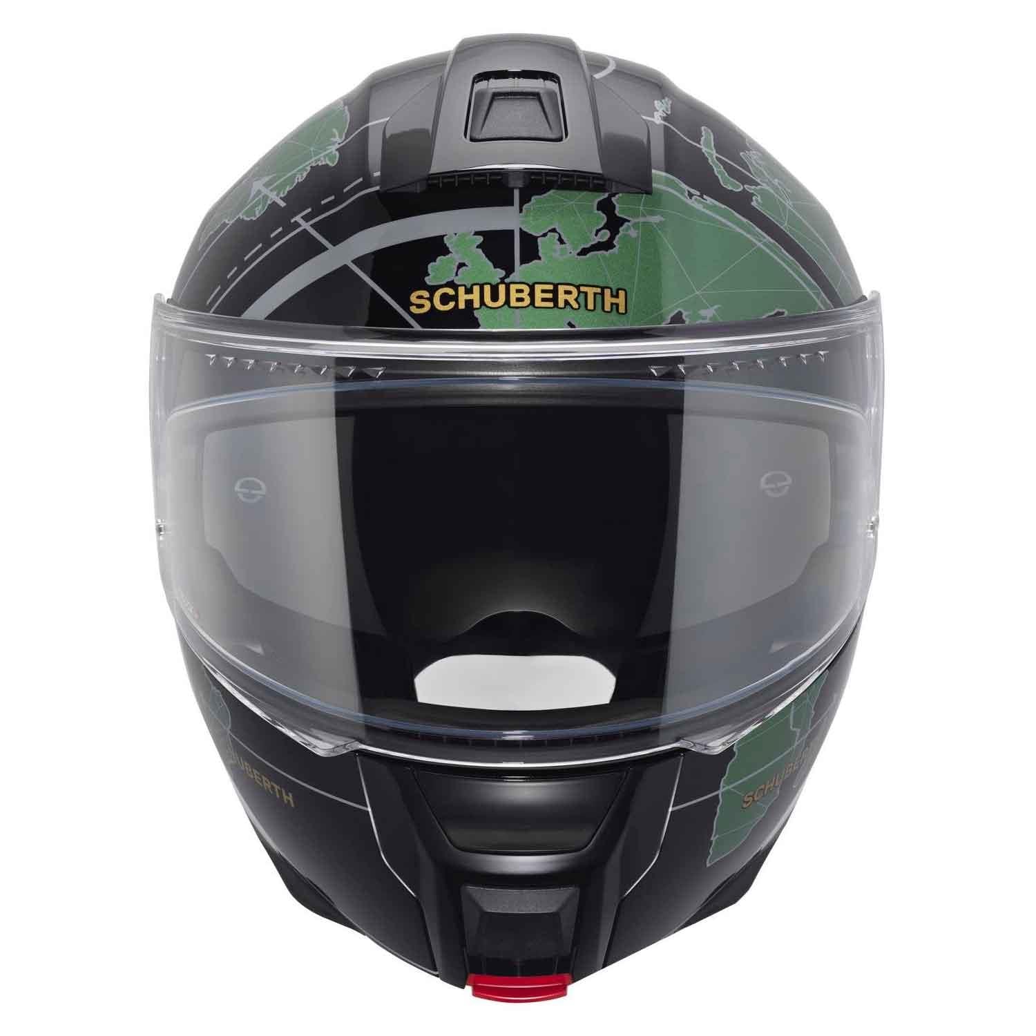  Schubert C5 Globe Green Çene Açılır Motosiklet Kask