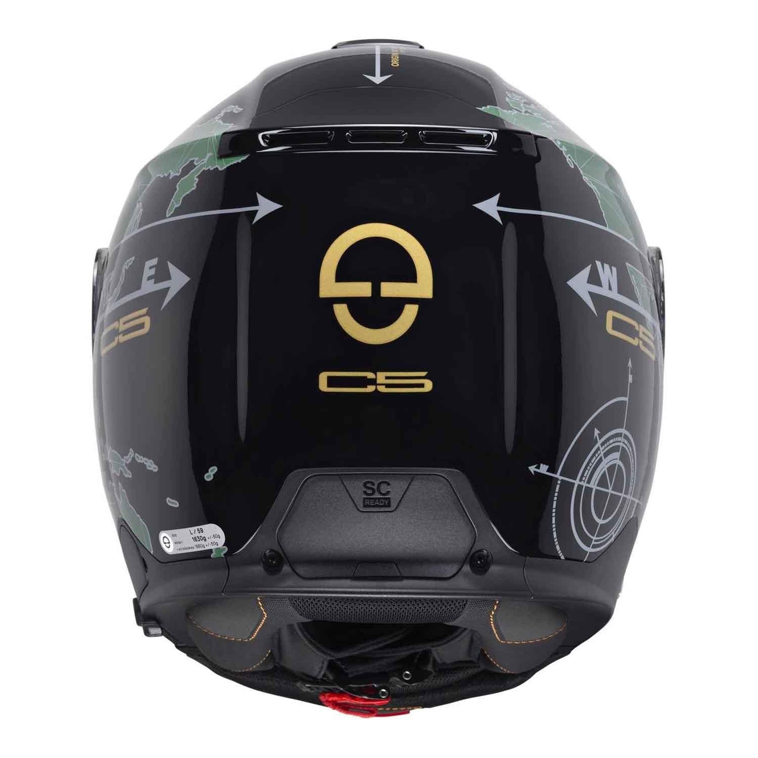  Schubert C5 Globe Green Çene Açılır Motosiklet Kask
