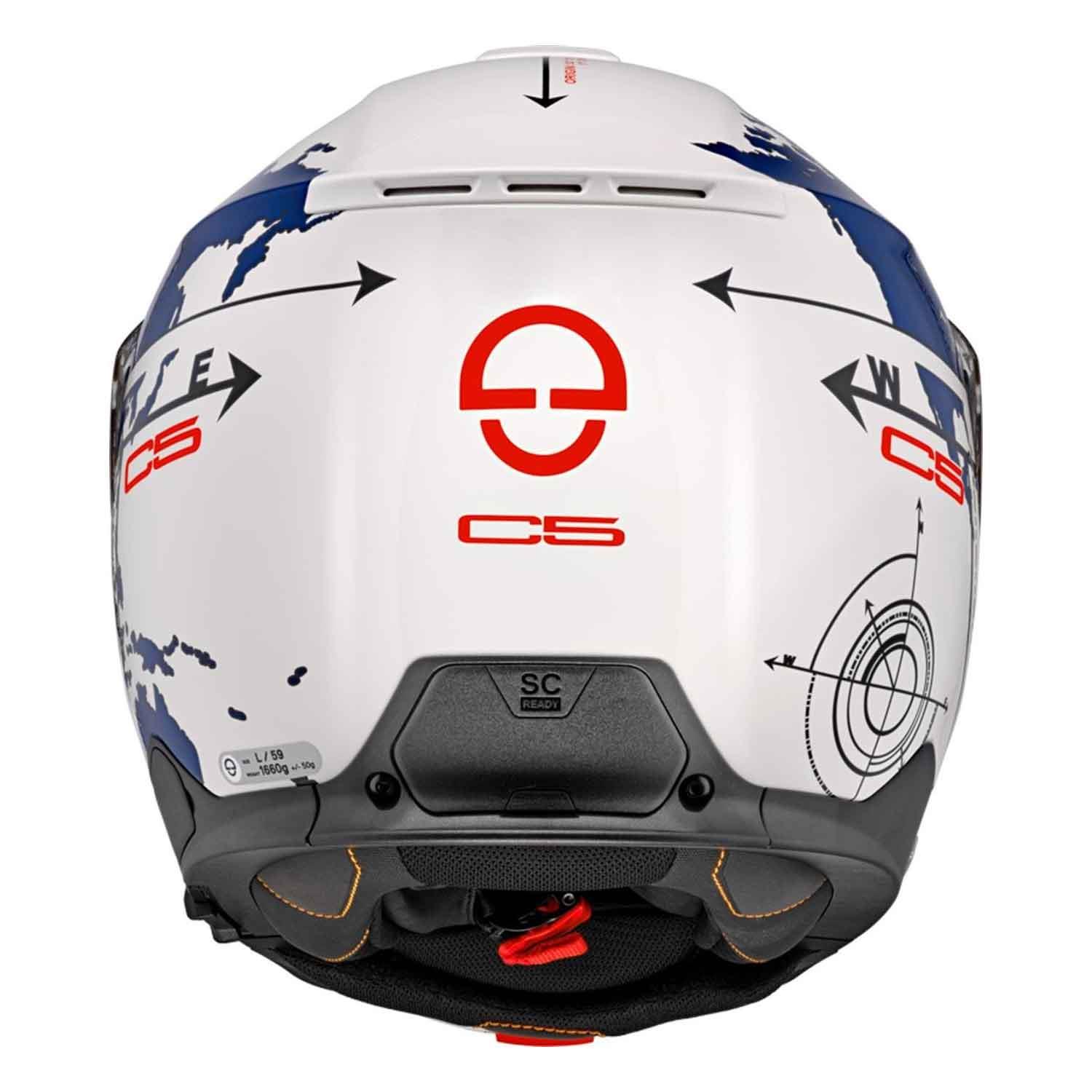 Schuberth C5 Globe Blue Çene Açılır Motosiklet Kaskı