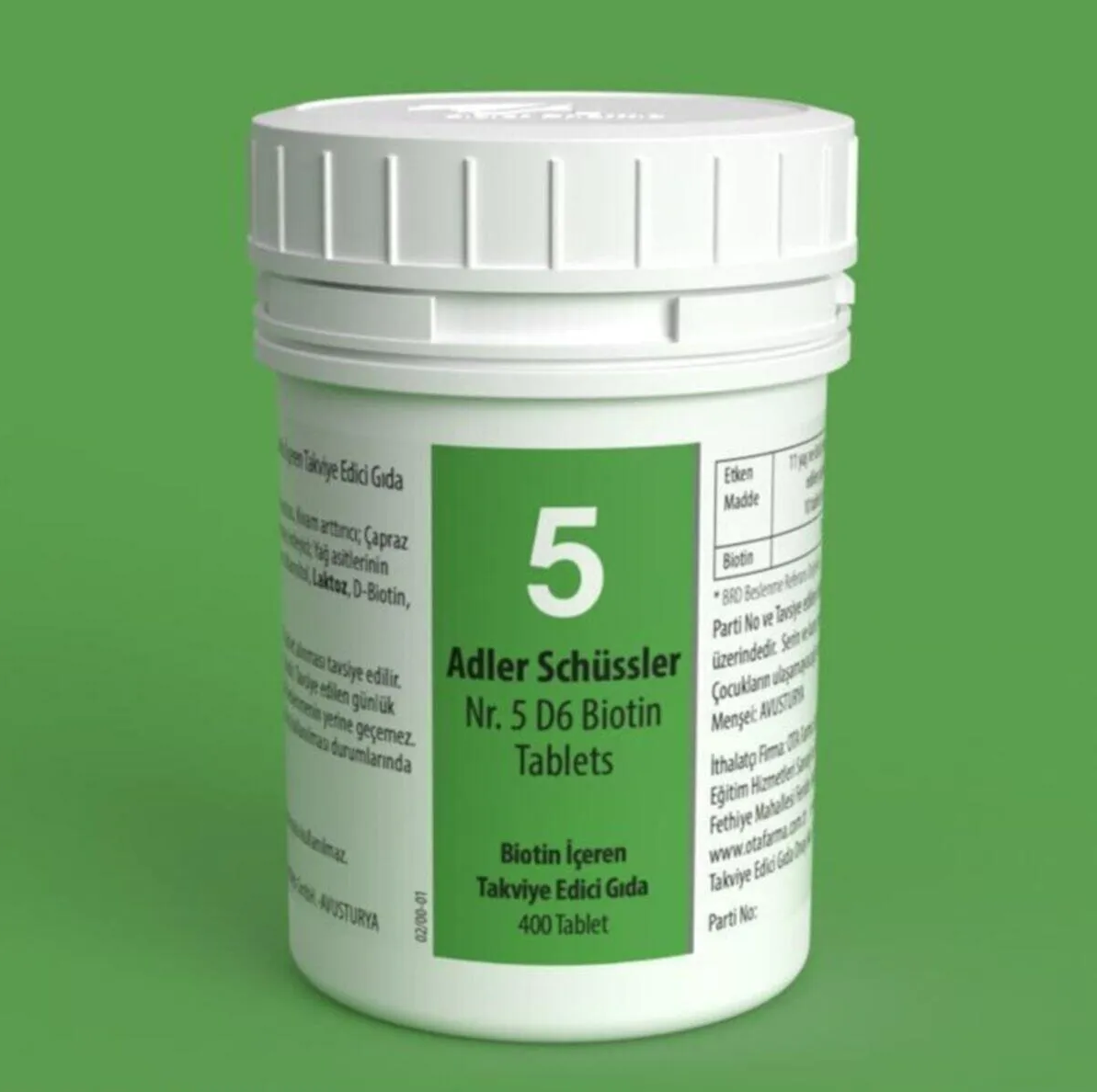  Adler Schüssler No.5 D6 Biotin Tablet
