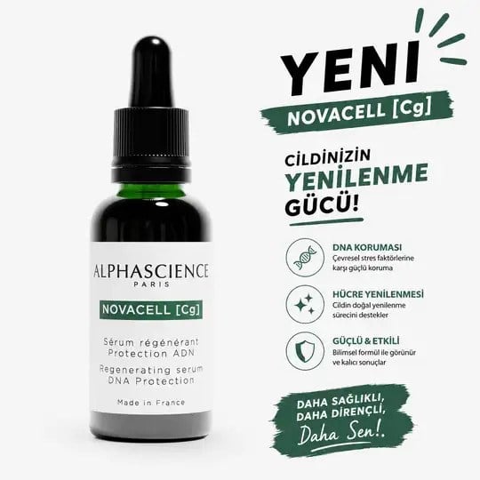 ALPHASCIENCE Novacell [Cg] İleri Düzey Yaşlanma Karşıtı ve Longevity Serum 30 ML