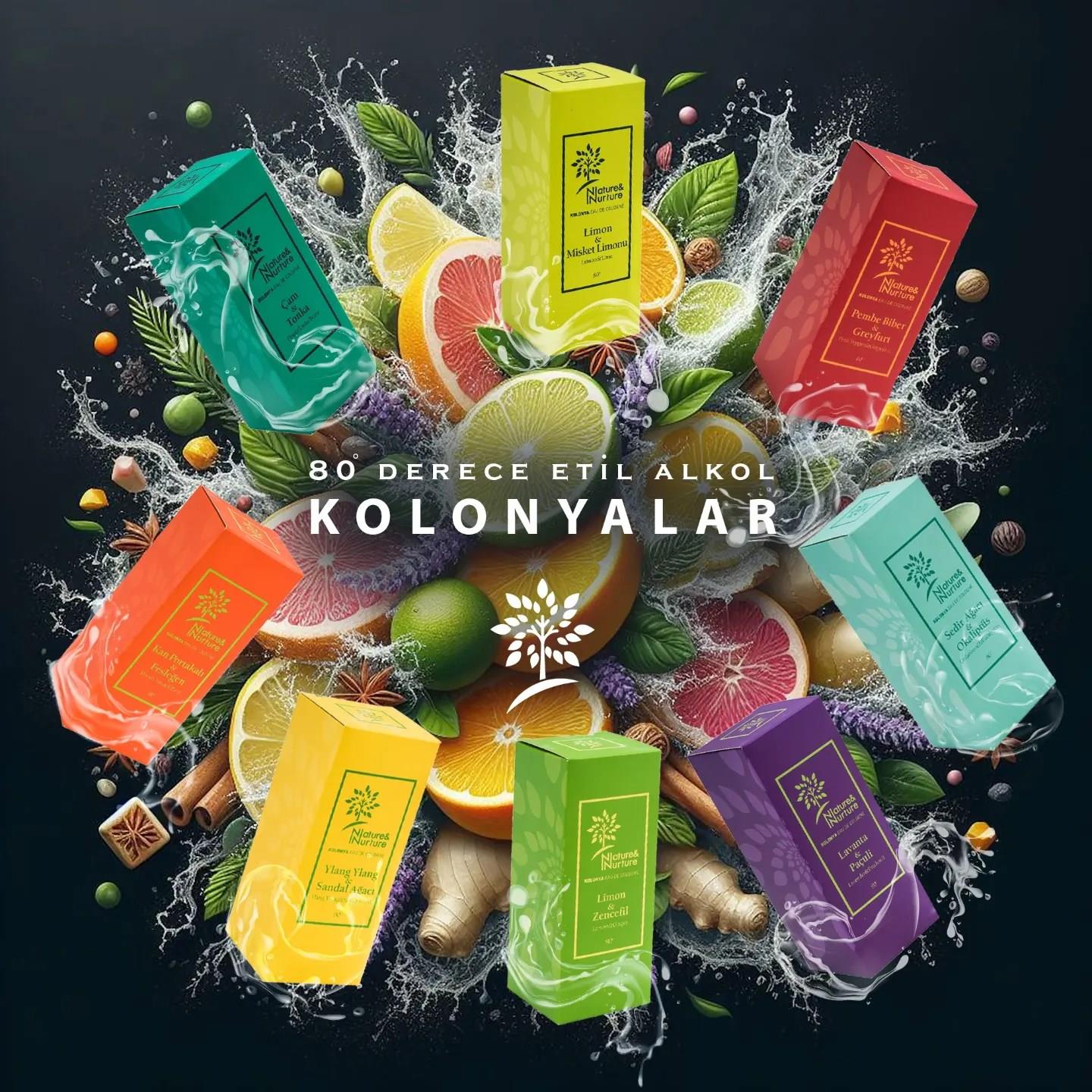 Limon & Misket Limonu Kolonyası 80° 190 ml cam şişe