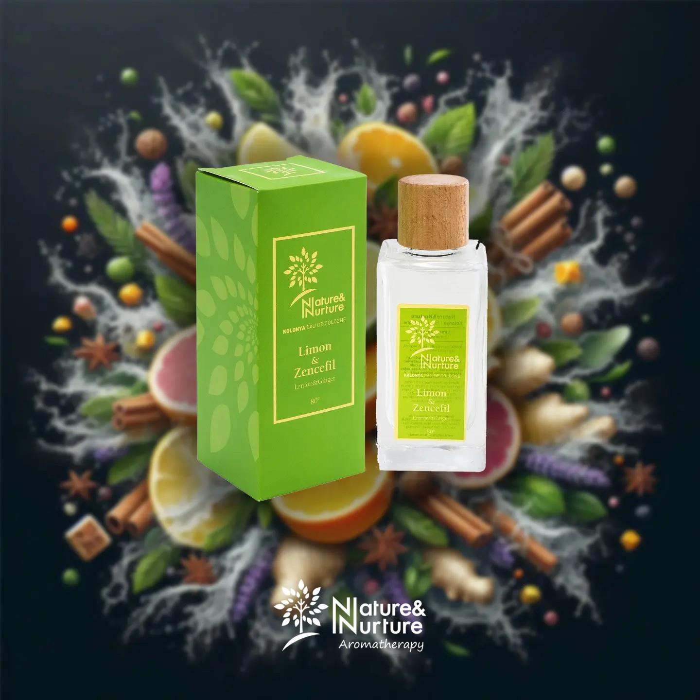 Limon & Zencefil Kolonyası 80° 190 ml cam şişe