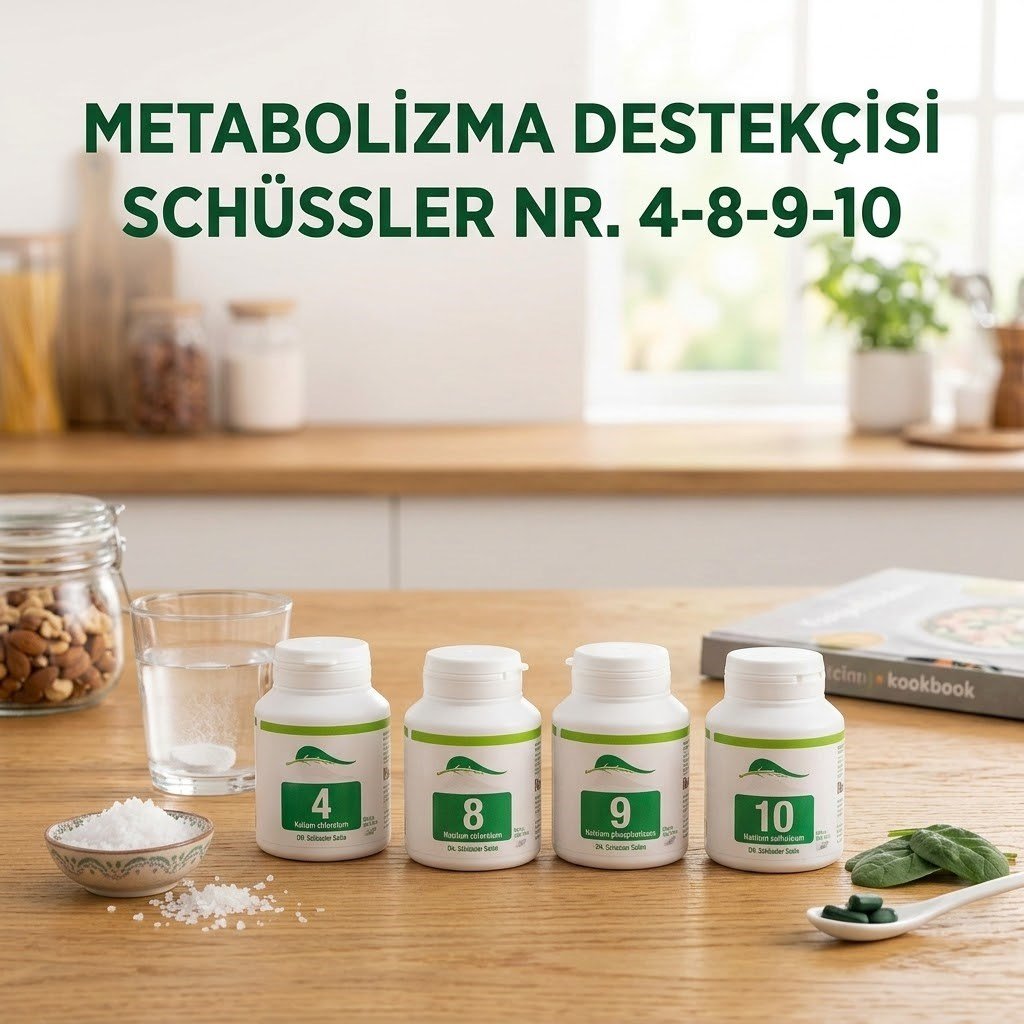 Schüssler Tuzları Nr. 4-8-9-10 Metabolizma - Zayıflama Destek Kürü 400 Tablet X 4 Kutu