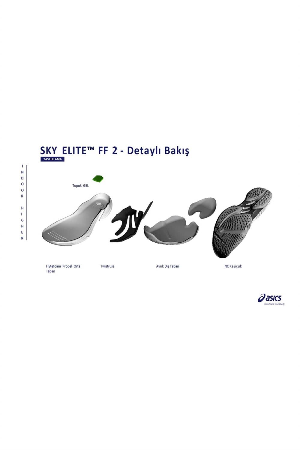 Asics Sky Elıte Ff 2 Kadın Voleybol Ayakkabısı 1052A053-402