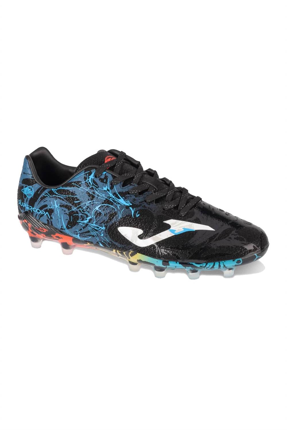 Joma Super Copa 2441 Negro Azul Fırm Ground Erkek Krampon Sups2441Fg