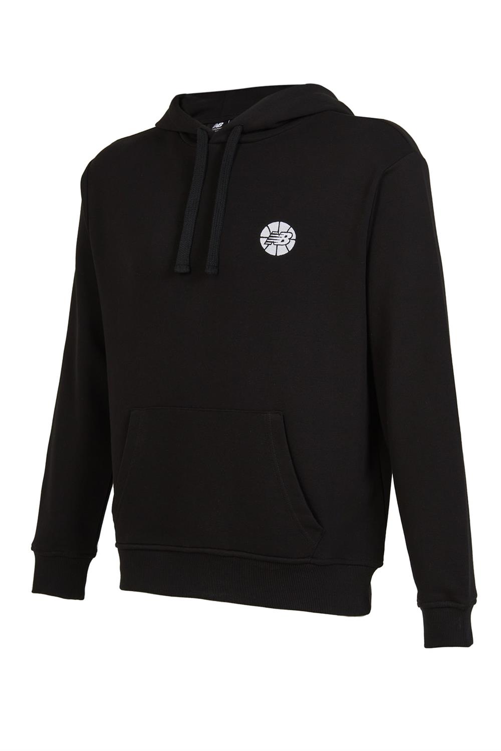 New Balance Erkek Kapüşonlu Sweatshirt Mnh1344-Bk