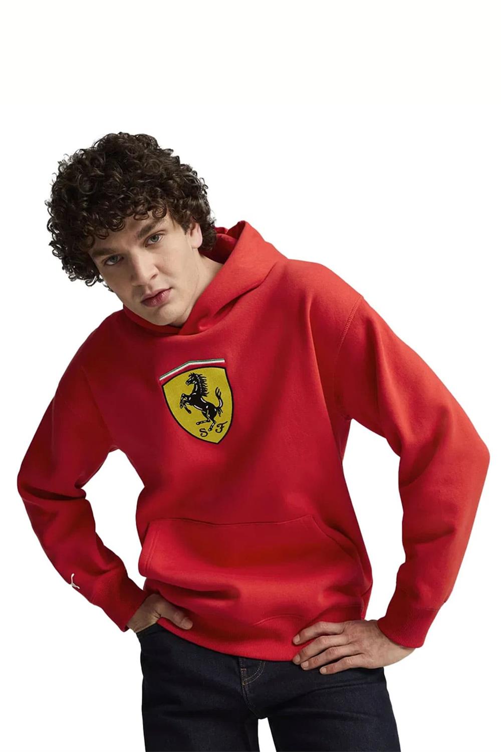 Puma Ferrari Race Bigshield Hdie Erkek Sweatshirt 62705402