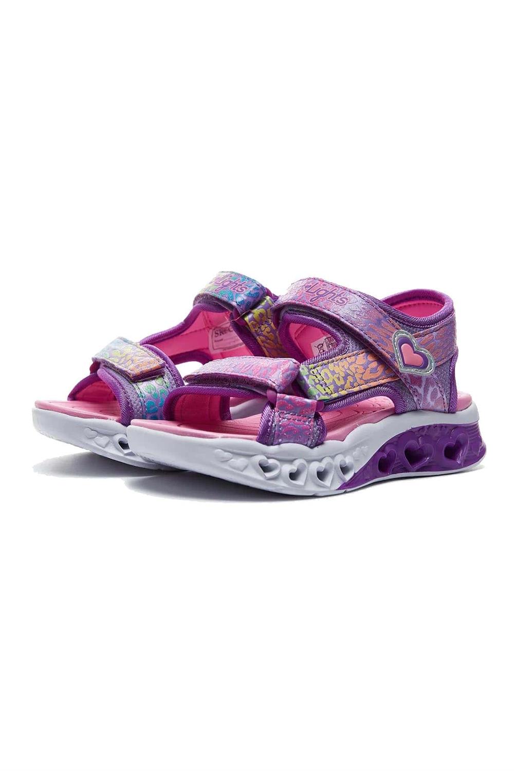Skechers Flutter Hearts Sandal Çocuk Işıklı Sandalet 302967L Lvmt