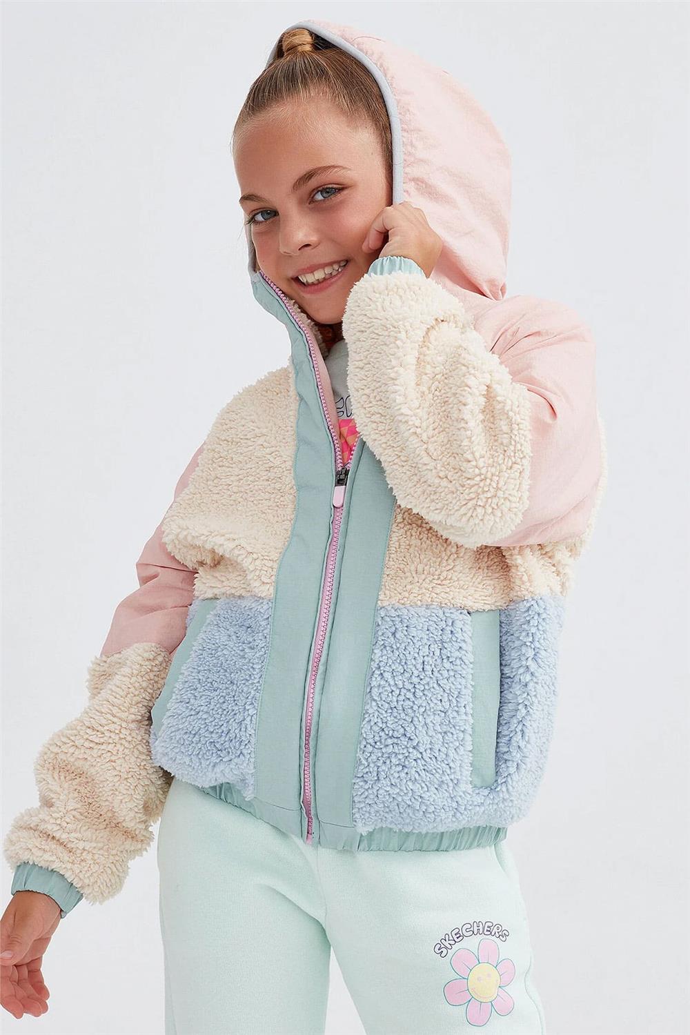 Skechers G Outdoor Fleece Full Zip Sherpa Çocuk Ceket Girls Gs Sk232176-590