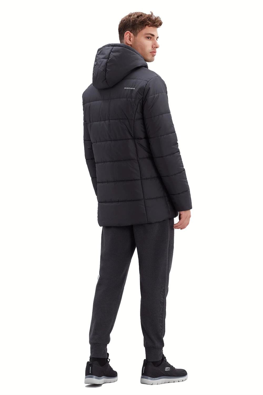 Skechers M Hooded Midi Length Erkek Mont S212038-001