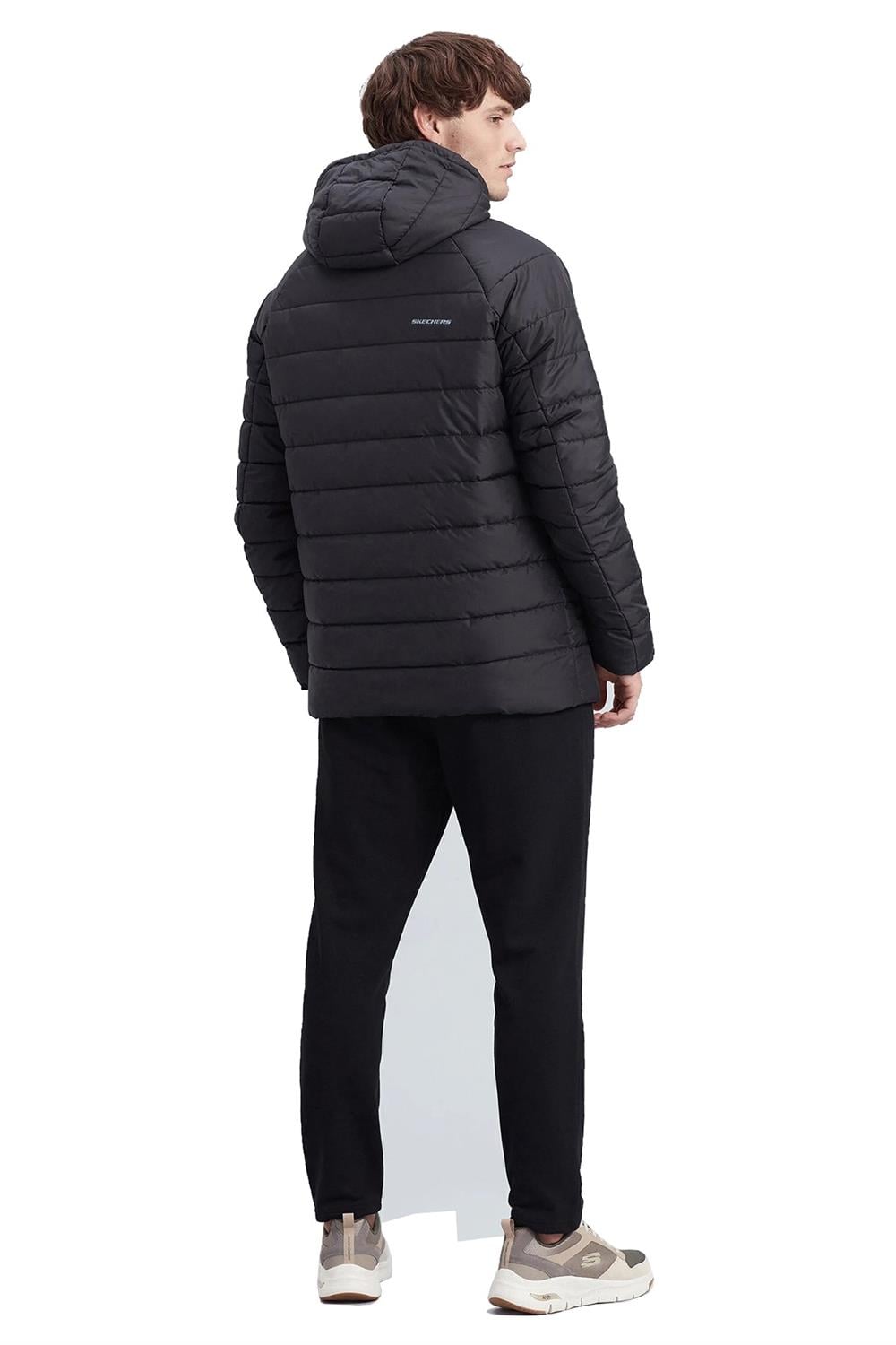Skechers M Panel Hooded Erkek Siyah Mont S212041-001