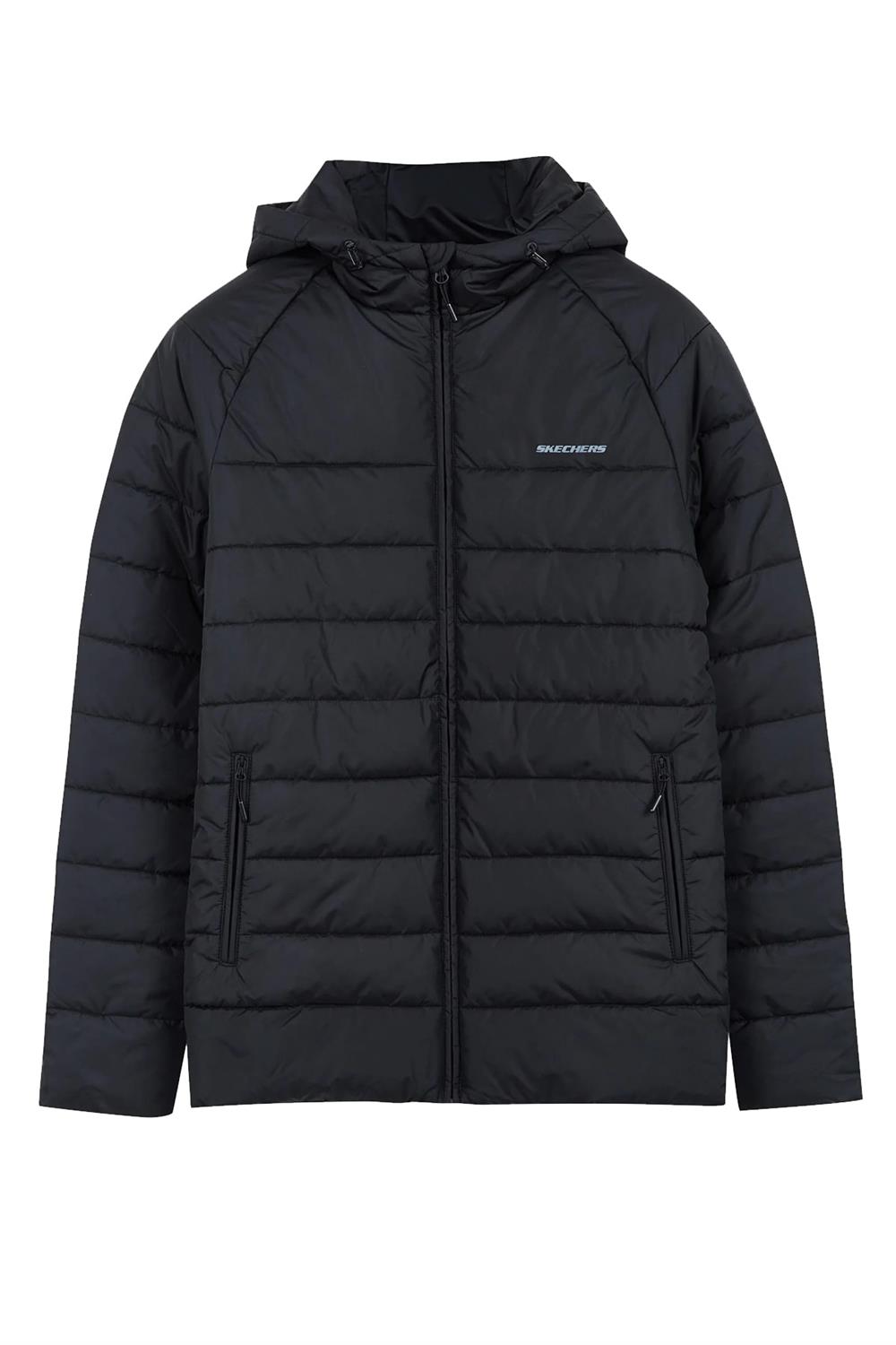 Skechers M Panel Hooded Erkek Siyah Mont S212041-001