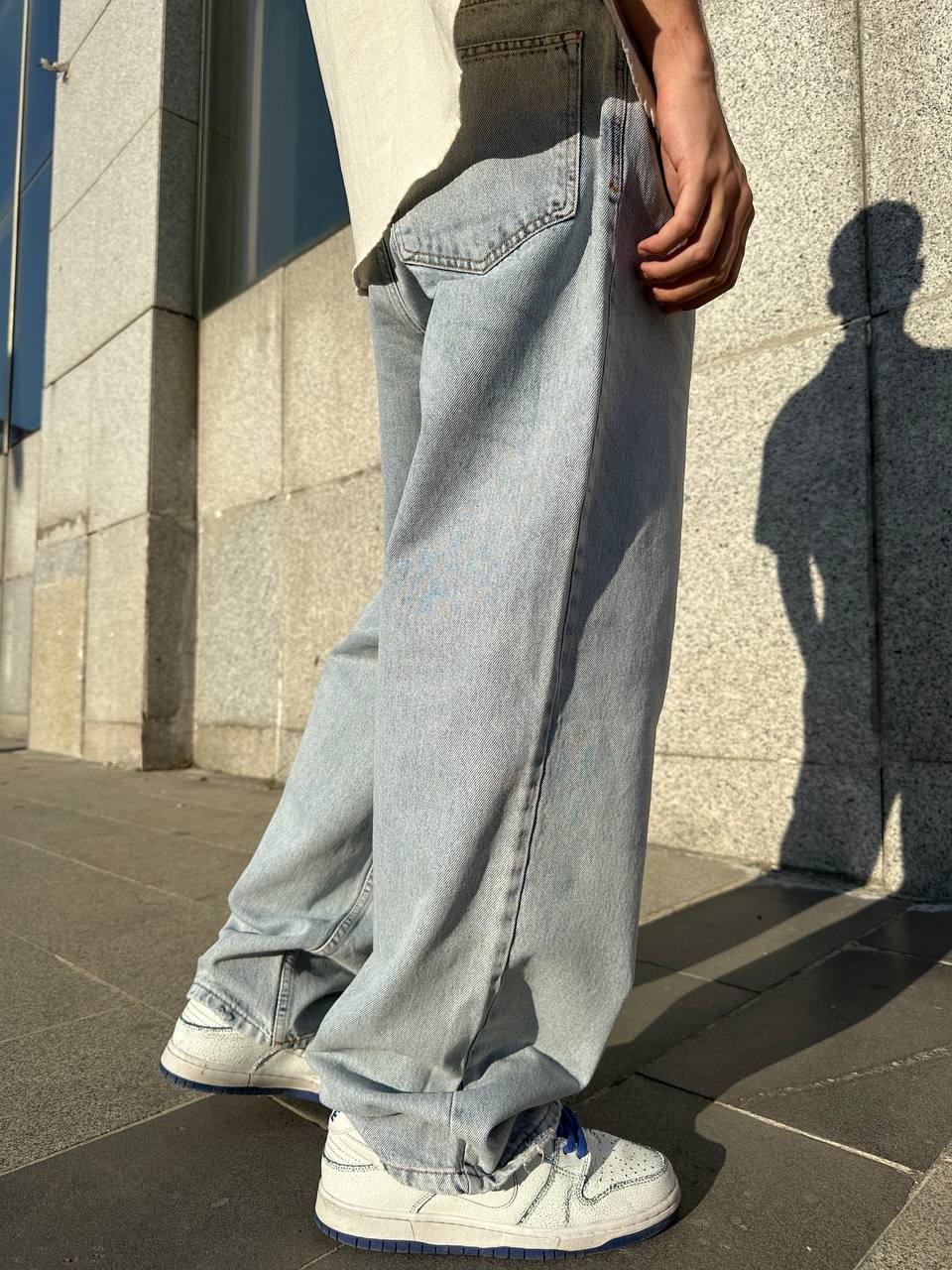 Elagance Asit Mavi Dif Baggy PantolonBaggy JeansEla453