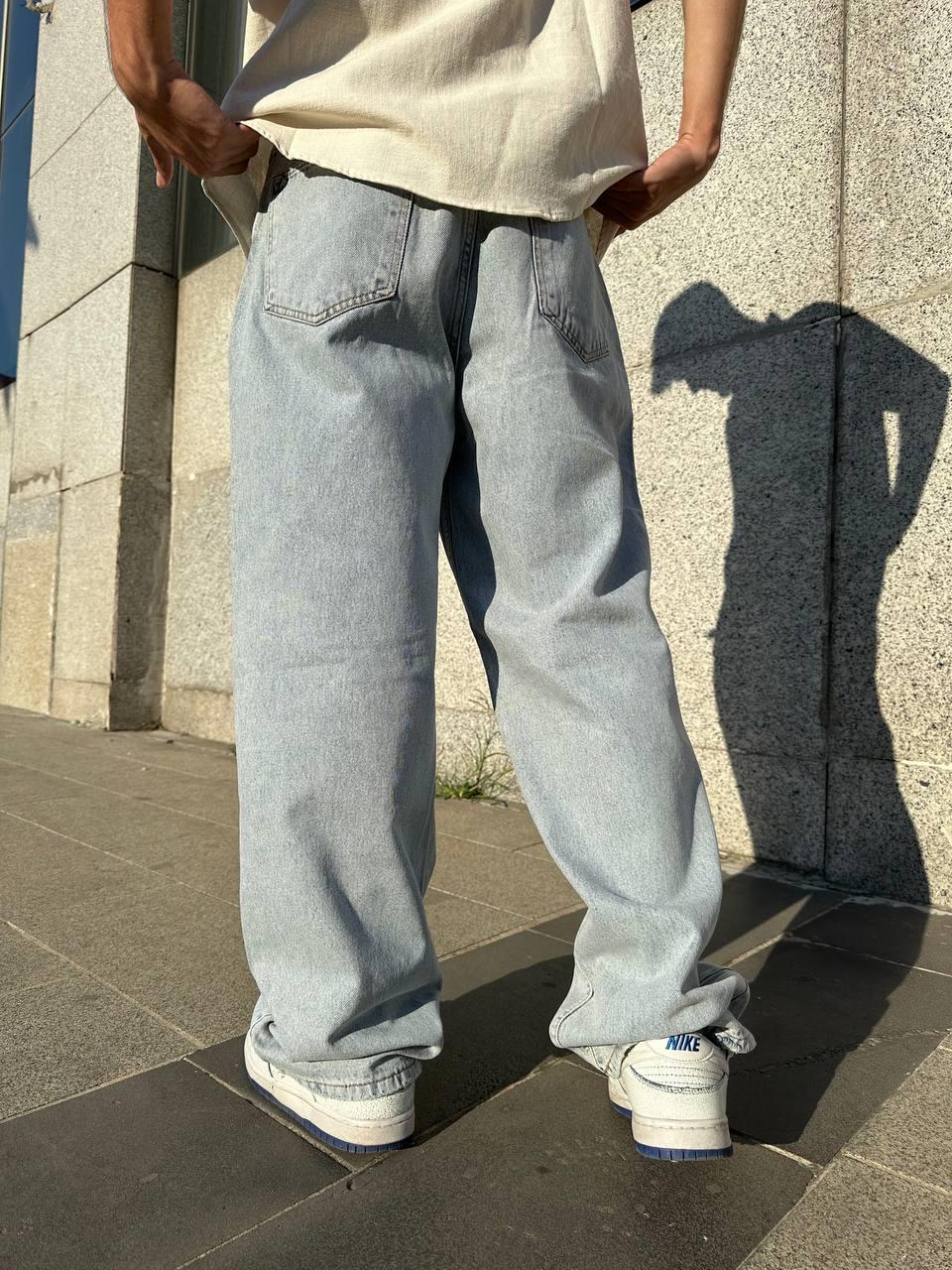 Elagance Asit Mavi Dif Baggy PantolonBaggy JeansEla453