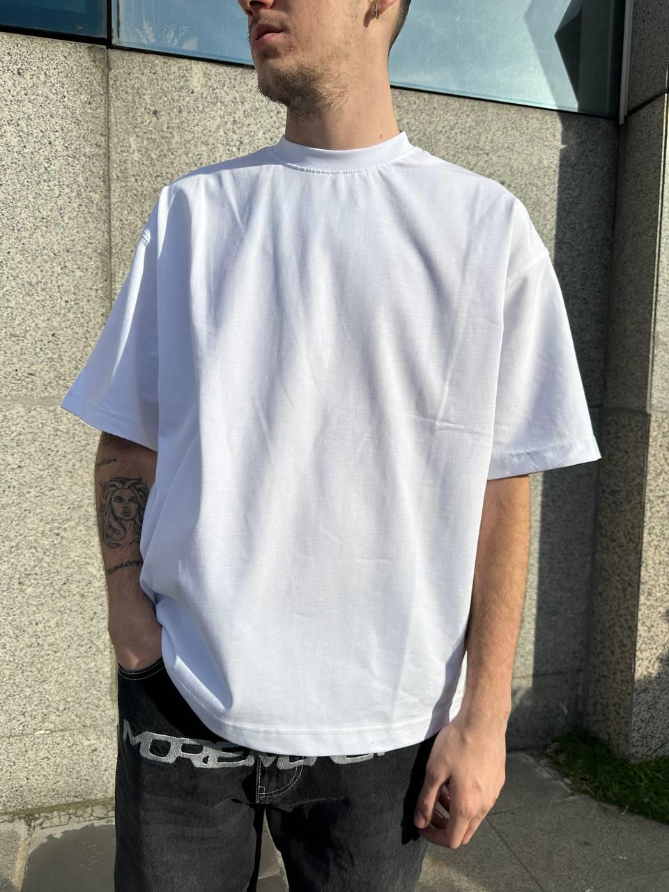 Elagance Beyaz Basic Oversize T-ShirtT-shirtEla584