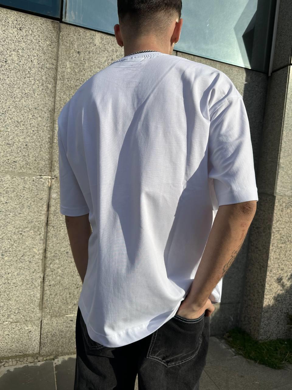 Elagance Beyaz Basic Oversize T-ShirtT-shirtEla584