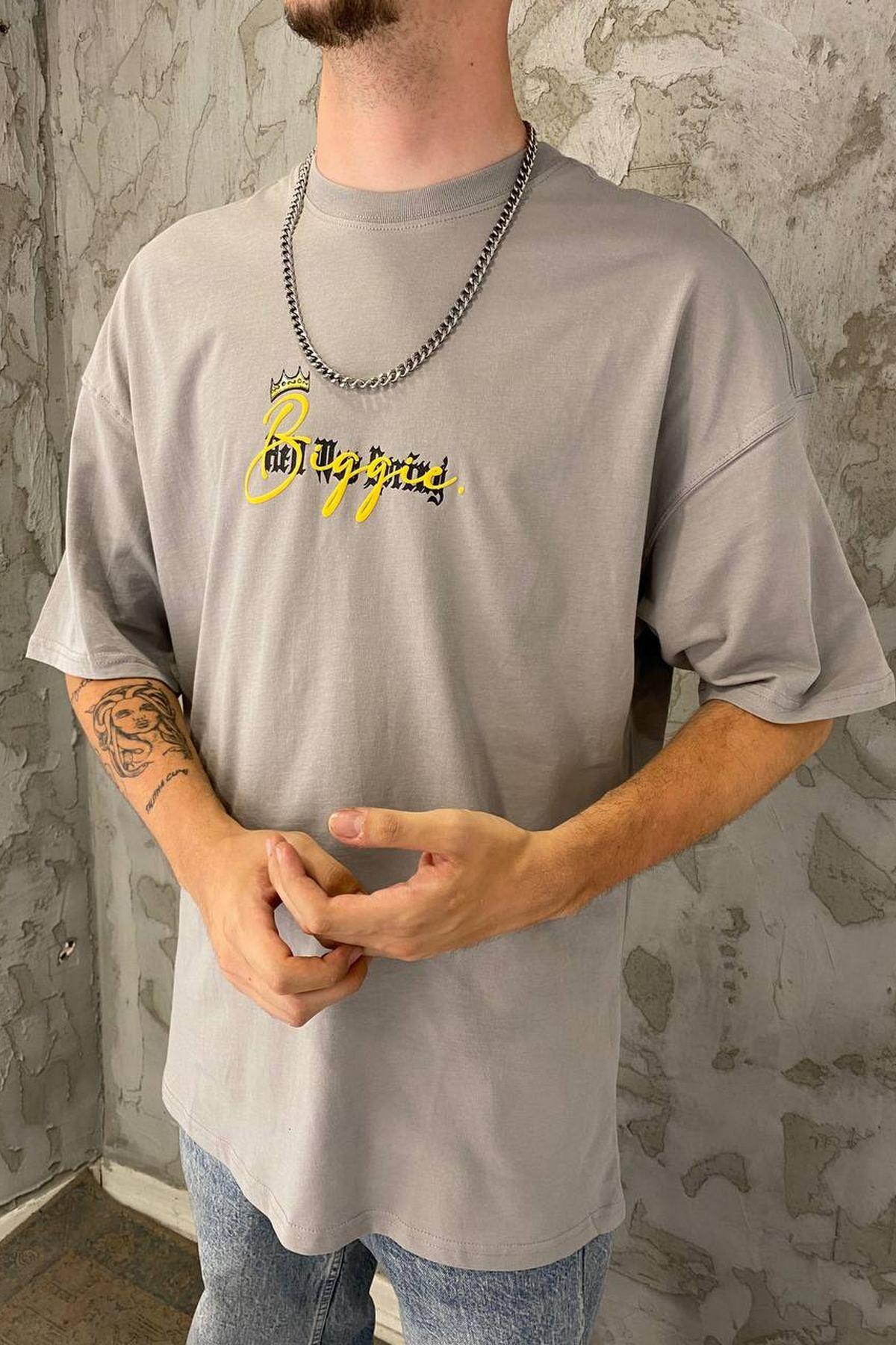 Elagance Biggie baskılı Oversize  T-ShirtT-shirtEla562