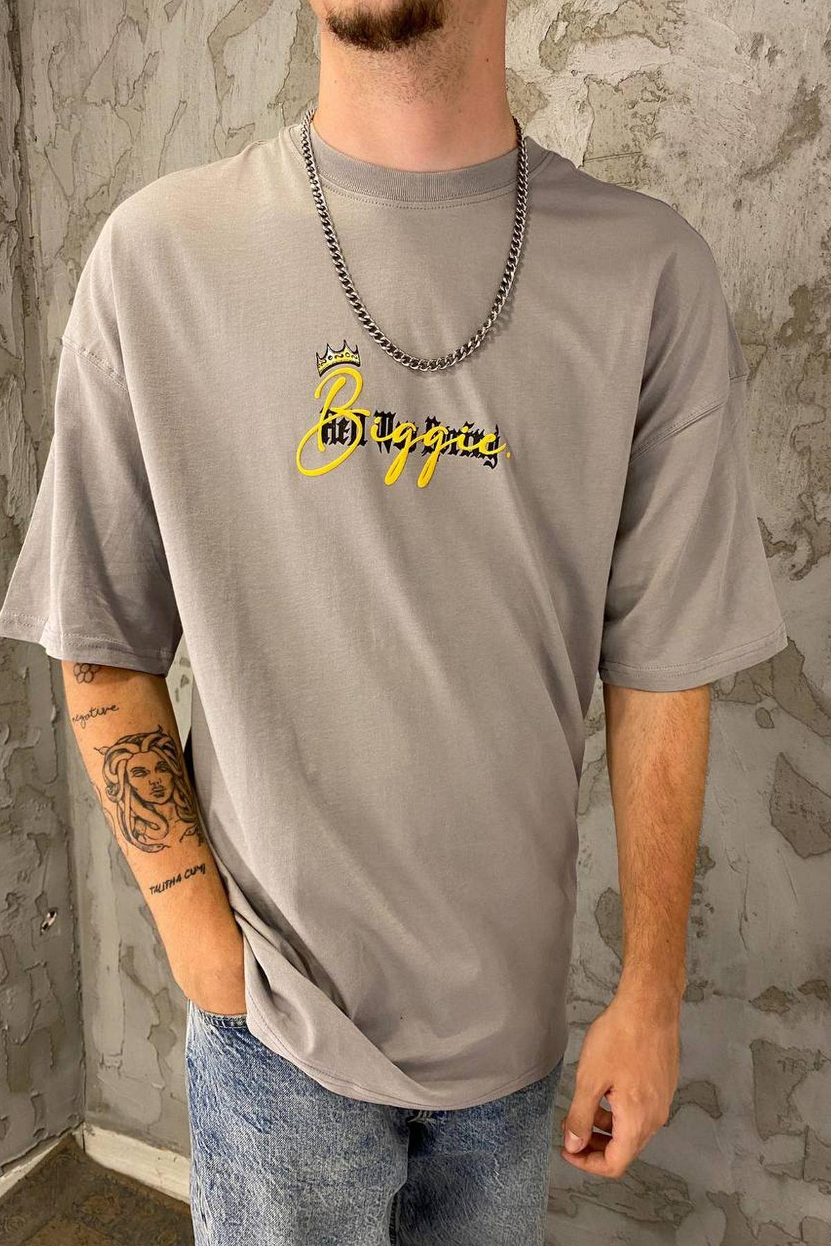Elagance Biggie baskılı Oversize  T-ShirtT-shirtEla562