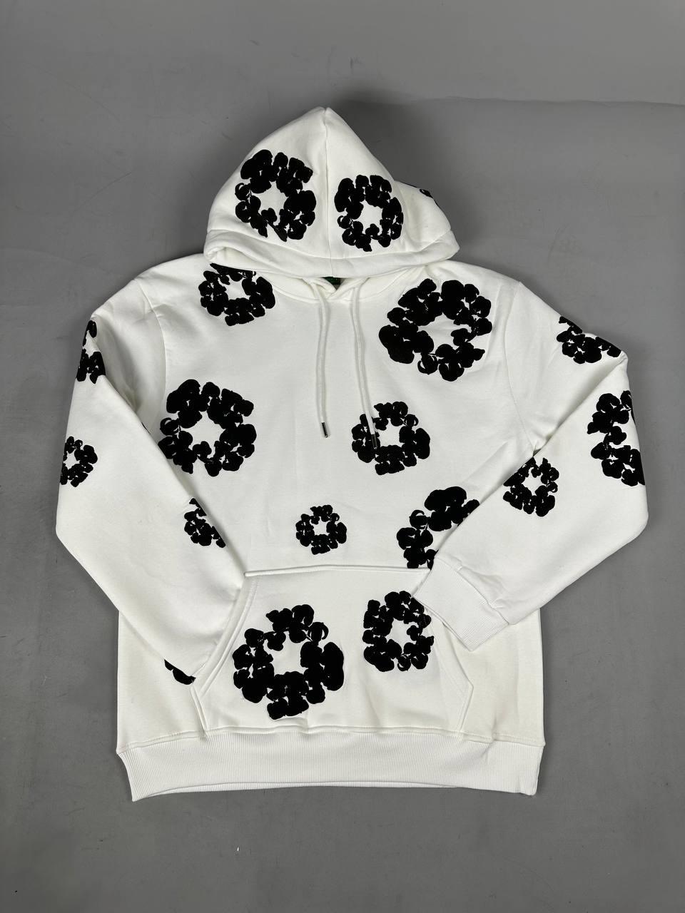 Elagance Denim Tears Beyaz Hoodie HqTakımlarEla935